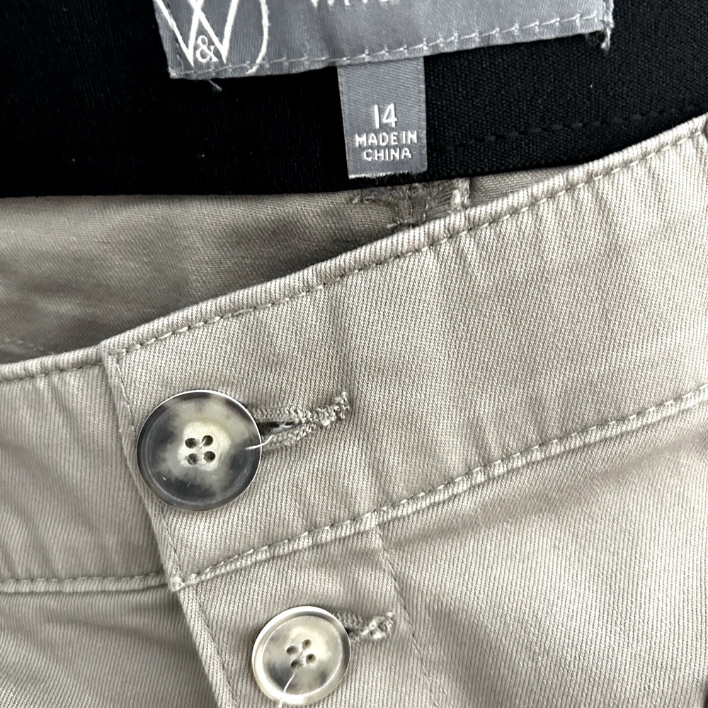 Wit & Wisdom‎ Ab Solution Skyrise High Waist  Exposed Button Wide-Leg Pants - Picture 6 of 7